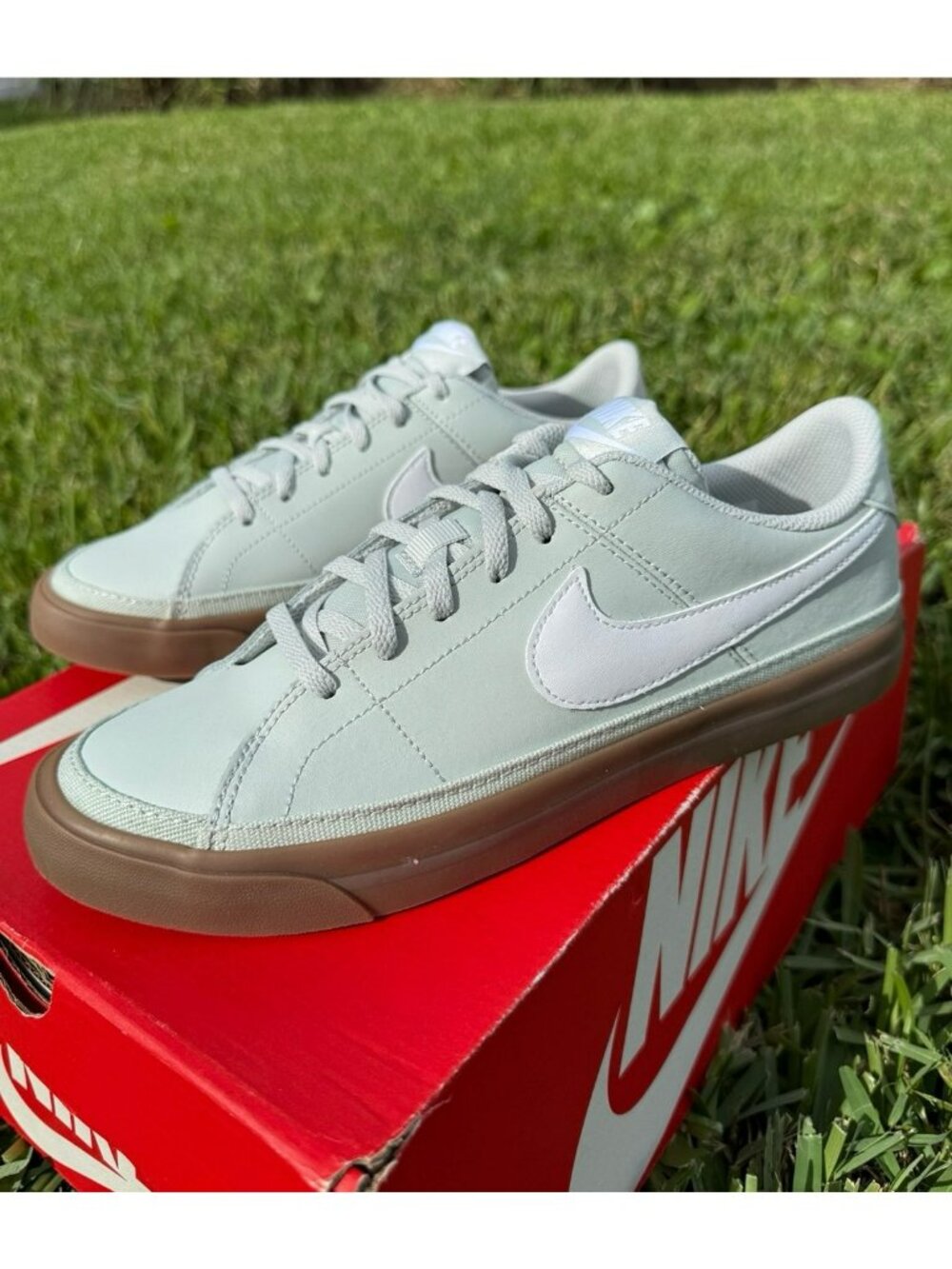 6.5Y | 8 WOMEN'S NIKE COURT LEGACY GREEN / GUM / WHITE DA5380-006 LOW